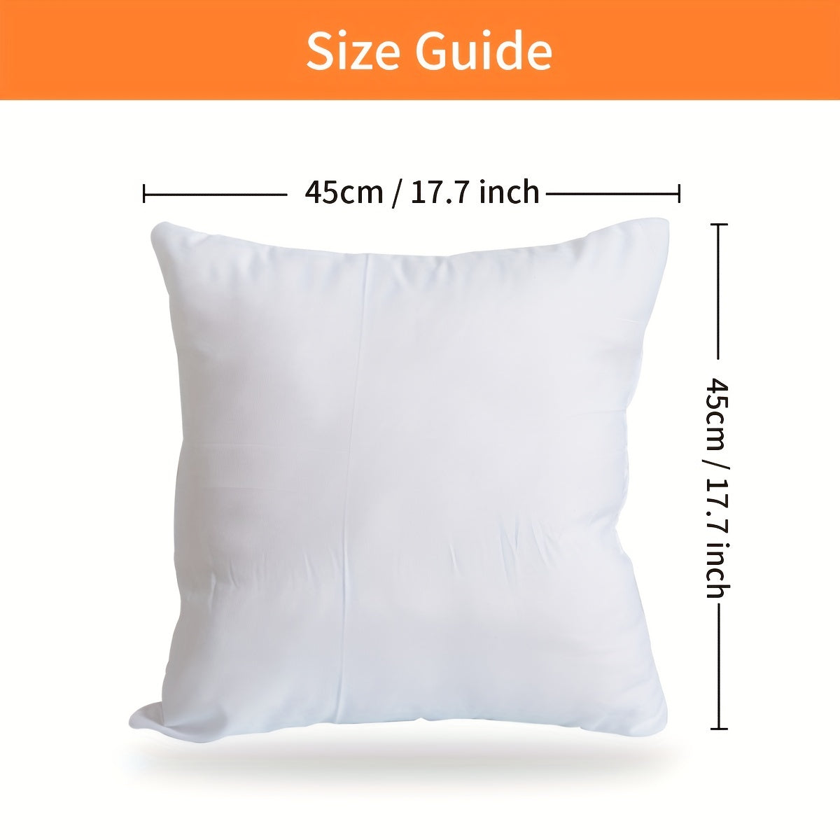 White Fabric Throw Pillow Core Soft Fluffy for Home Couch Bed Car
