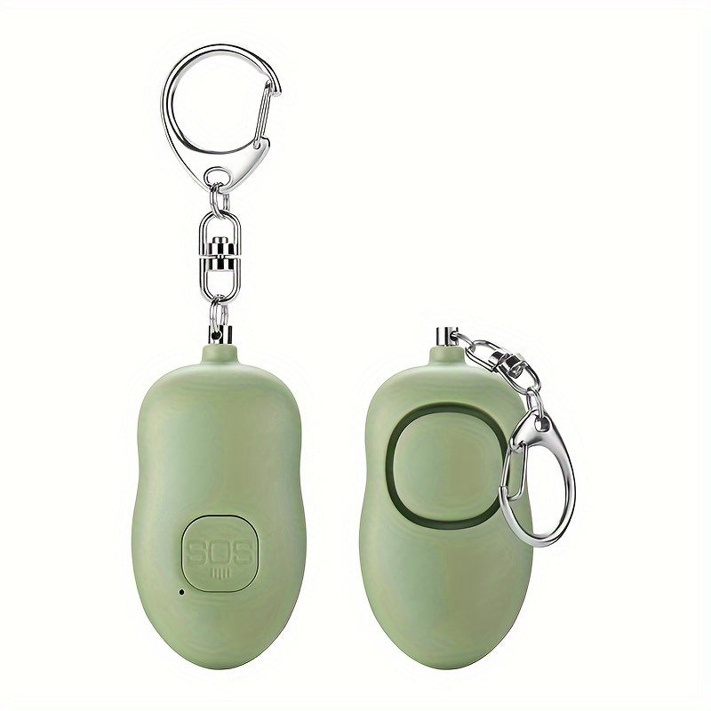 Rechargeable 130dB Personal Safety Alarm Keychain with LED Light for Women and Elderly