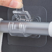 Set of 8 Clear No-Drill Curtain Rod Holders Self-Adhesive Adjustable Hooks