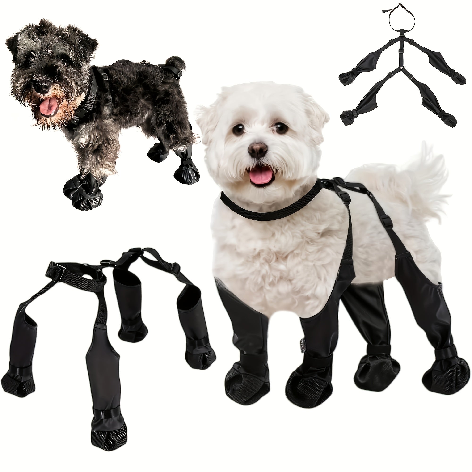 Zapatos impermeables y transpirables para perros de razas pequeñas y medianas, botas duraderas para todas las estaciones