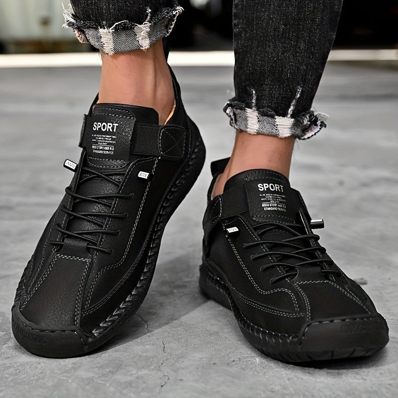 Men's Leather Oxford Shoes Loafers Dress Boots Boat Shoes in Black and Brown Sizes