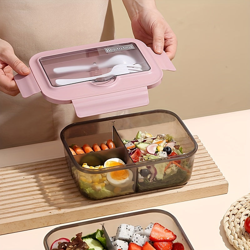 Mikroto'lqinli pechka uchun xavfsiz bento ovqat qutisi va idishlar - Ofis xodimlari, talabalar va maktabga qaytish uchun materiallar uchun suyuqlik o'tkazmaydigan kvadrat ovqat konteyneri