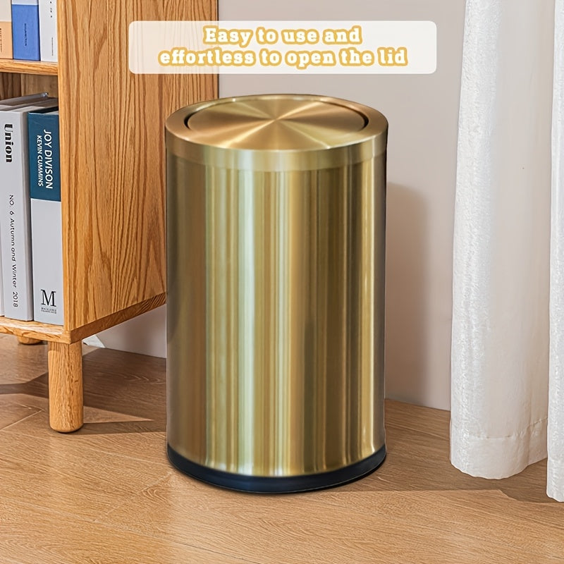 Boshliq bilan zanglamaydigan po'latdan yasalgan axlat qutisi, katta hajmli, oshxona, hammom, mehmonxona uchun