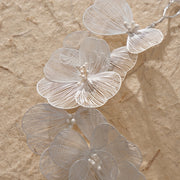 To'ylar uchun Barokko Gul Faux Marjonlar bilan To'y Soch Boshqichi