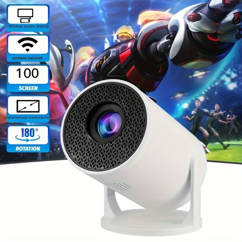 Mini Portable WiFi Projector with 180° Rotation, HD Home Theater