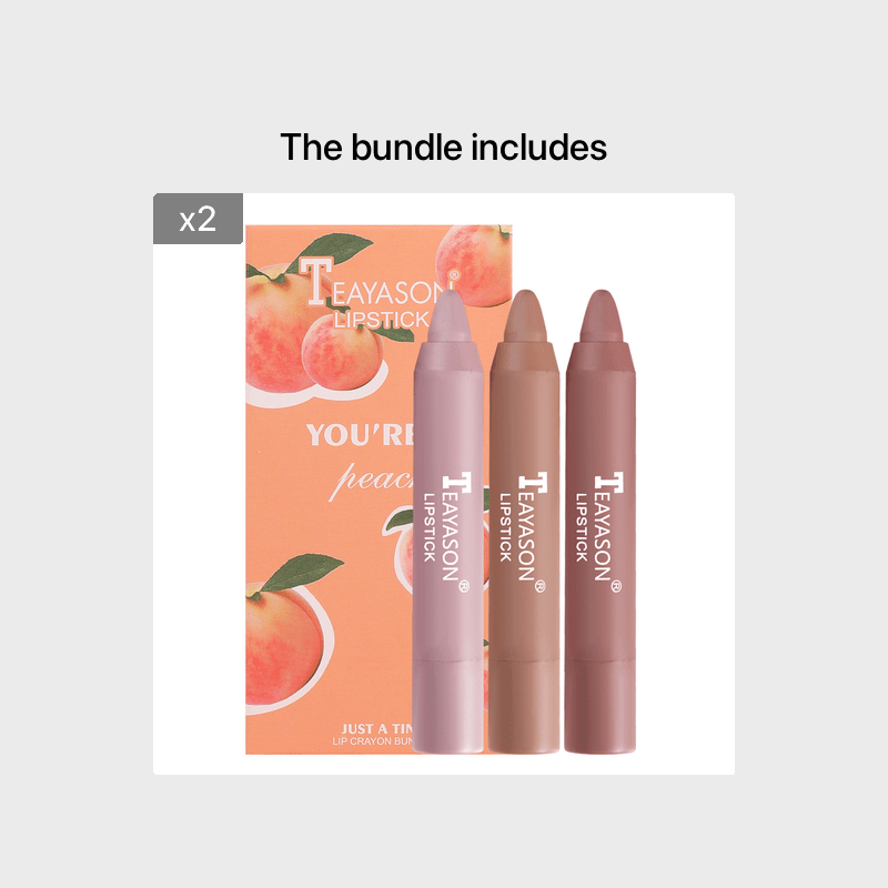 Set de 3 barras de labios mate para mujer, Velvet Air Cream, tonos nude de larga duración
