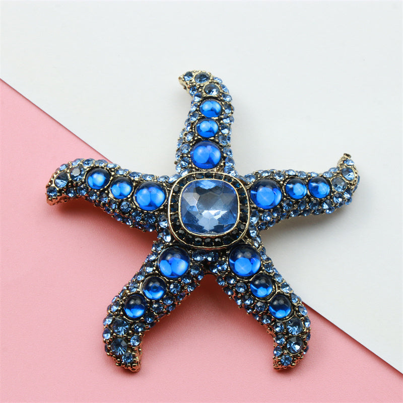 Vintage Silver Starfish Brooch Ocean-Inspired Jewelry Gift for Women