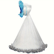 White Nylon Cast Net for All Fish Species Durable Fishing Net