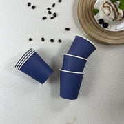 Pack of 50 Blue 7oz Disposable Paper Cups for Cold Beverages, Home & Commercial
