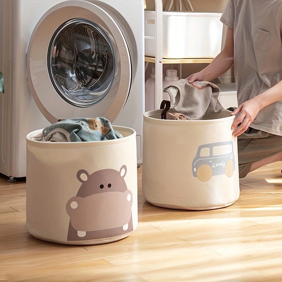 Kids Felt Storage Basket Toy Organizer Large Roomy Raw Polyester