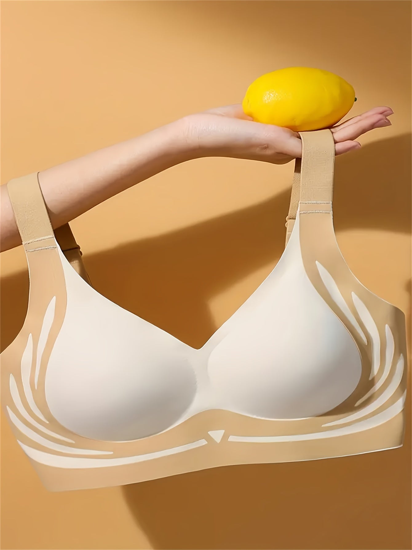 Women's Seamless High Support Bralettes 5-Pack V-Neck Breathable Colorblock