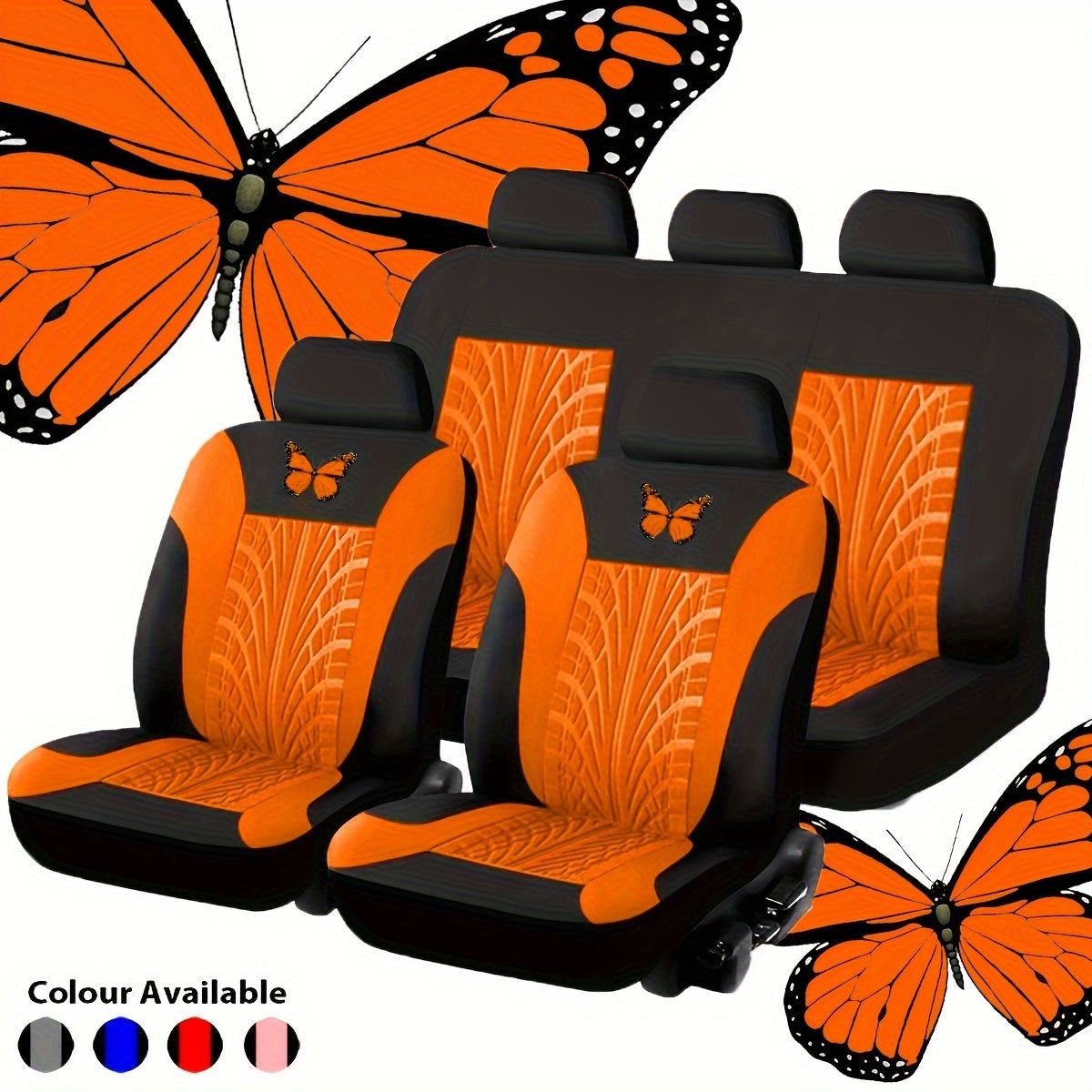 Full Set Of Cloth Car Seat Cover Universal Front And Rear Airbag Compatible