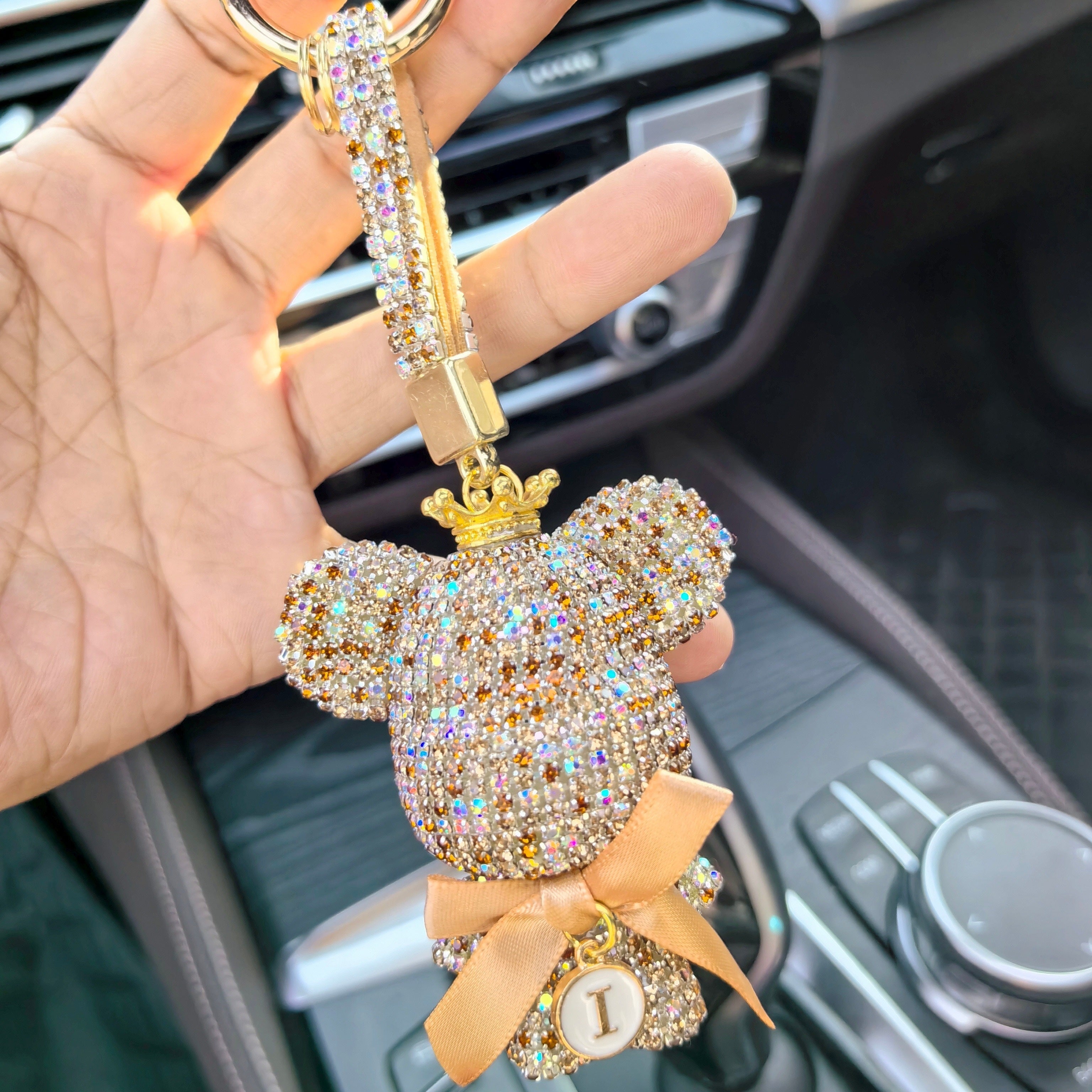 Sumkalar va kalitlar uchun multfilm arslon kalitligi, rhinestone hayvon aksessuari