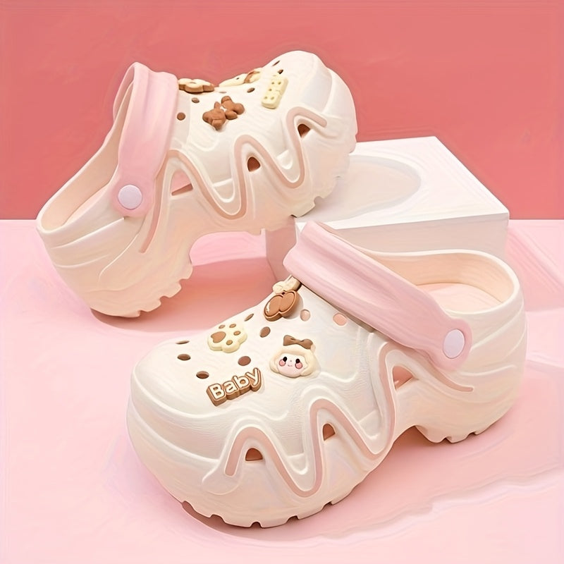 Women's Platform Cloud Slip-On Clogs with Pastel Colors and Non-Slip Sole