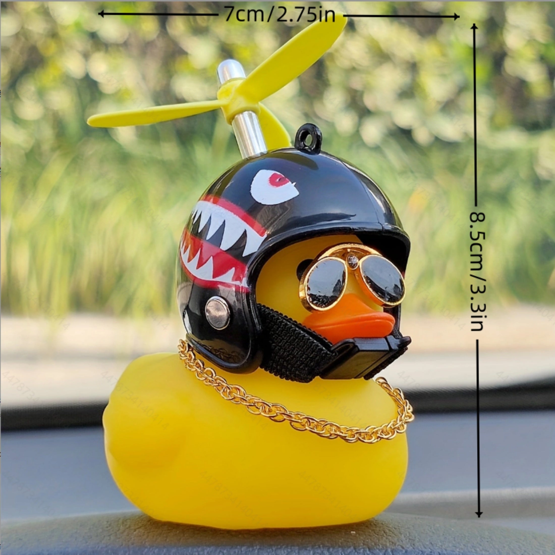 Kids Bicycle Handlebar Accessories Rubber Duck Helmet Propeller Glasses