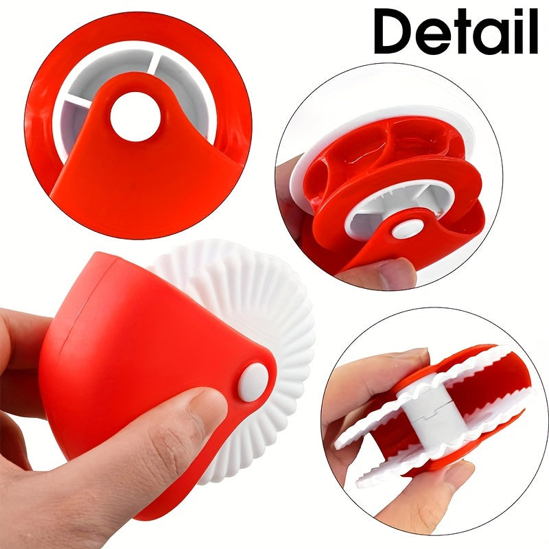 2 dona pechene uchun plastmassa kesish g'ildiraklari, piroglar va wontonlar uchun pishirish va pishirish asbobi