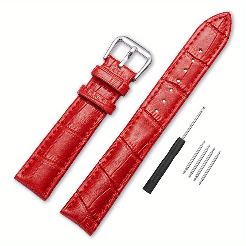 Genuine Leather Watch Bands 12mm 18mm 20mm 22mm Compatible with Smartwatches