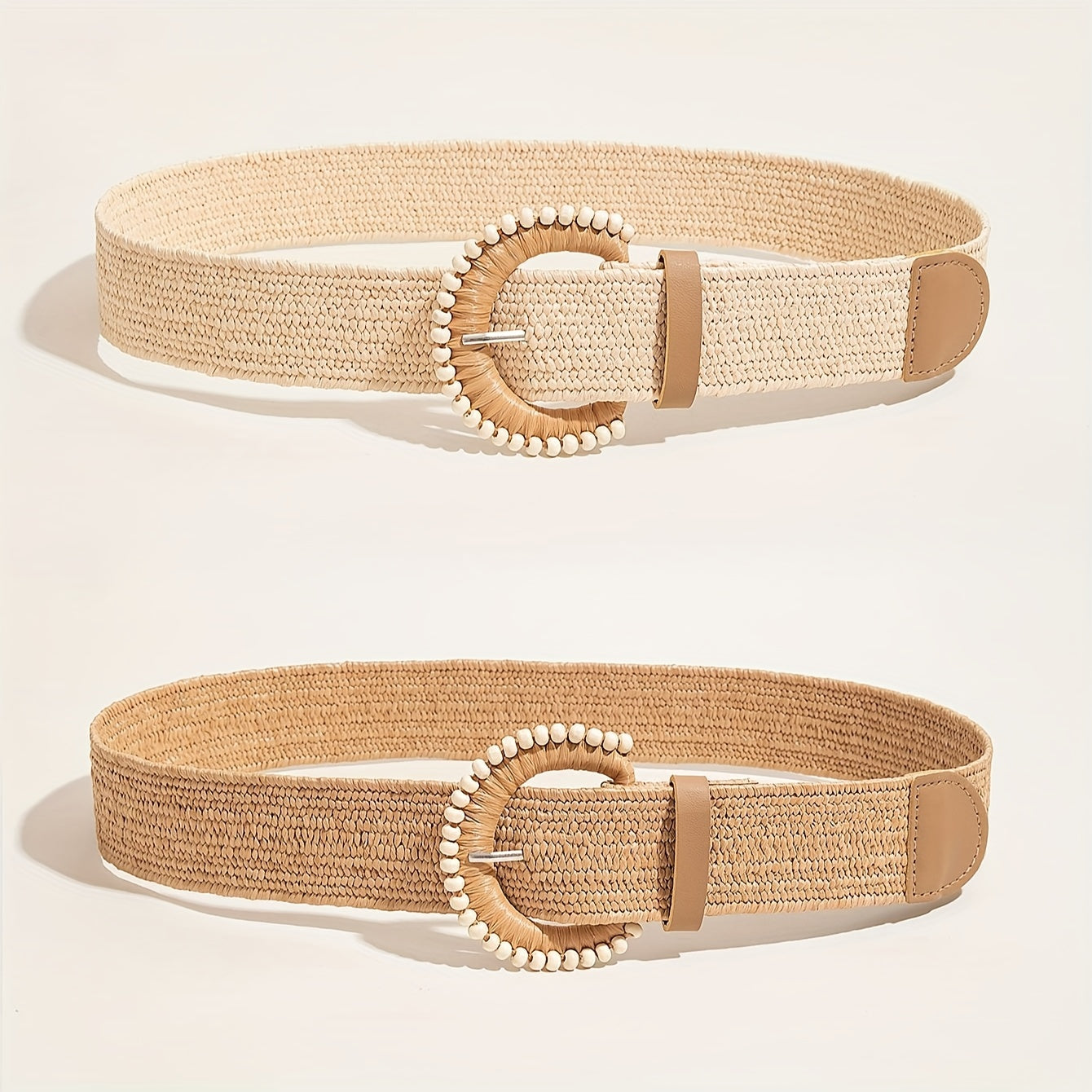 2 ta ayollar uchun Boho paxta qoplamali keng belbog'lar to'plami, yarim doira tokchali belbog'lar