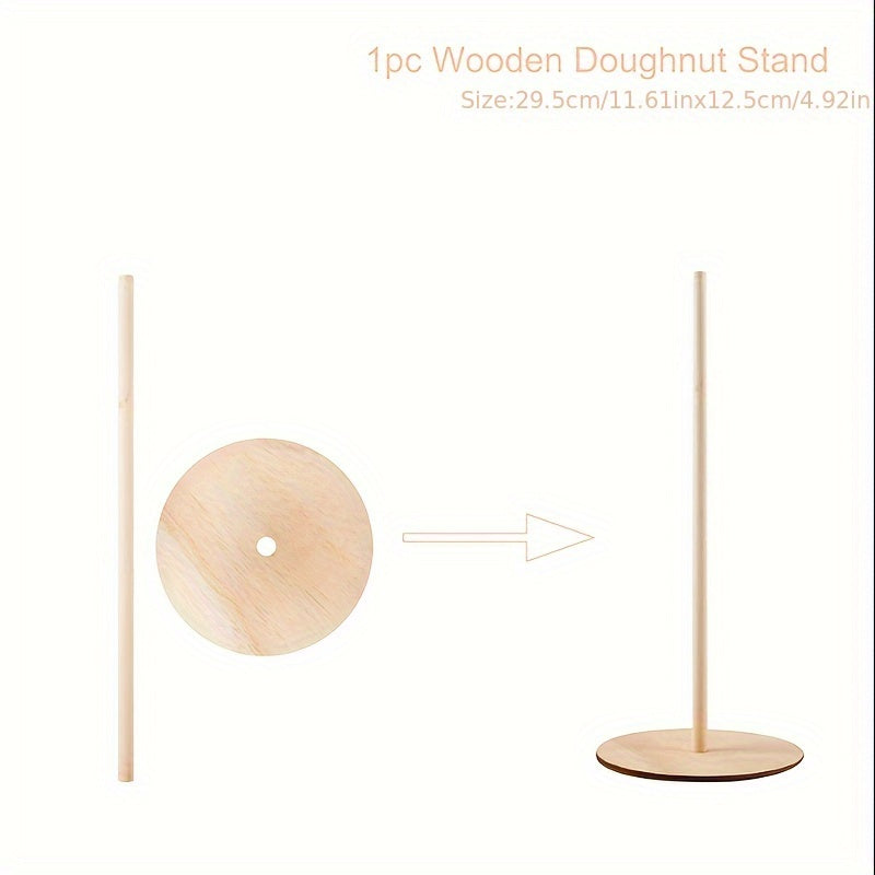 Rustic Wood Donut Holder for Weddings and Parties, Candy Buffet Display