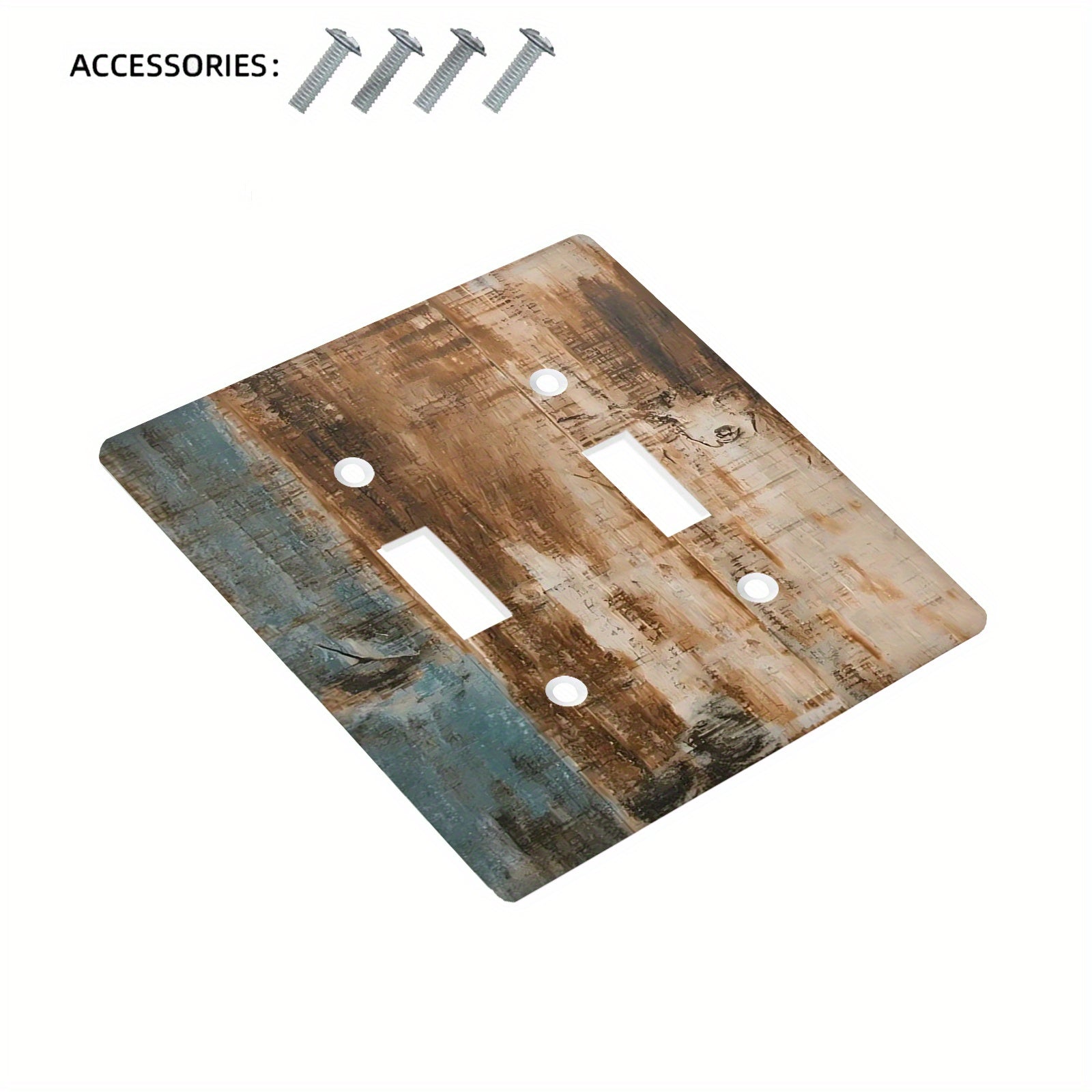 Rustic Brown Wood Light Switch Cover Distressed Animal Print Farmhouse Decor