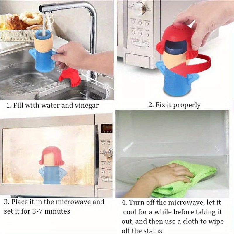 Микроволновой пароочиститель 3 шт., экологичный, легкая очистка уксусом