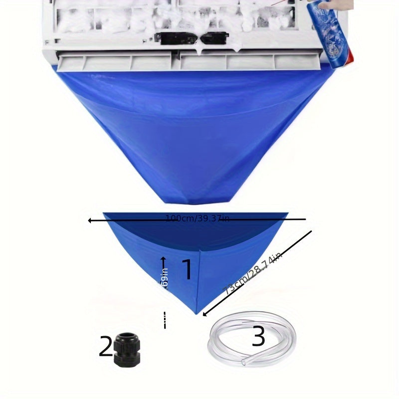 Drainage and Maintenance Kit with PVC Bags Clips 2m AC Cleaning Tools