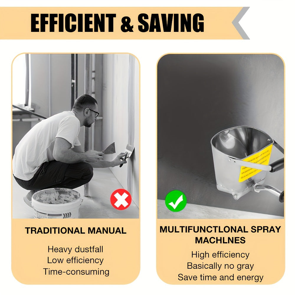 4-Hole Wall Cement Spray Gun for Concrete Plaster Painting Durable Metal