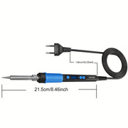 90W Digital Soldering Iron Kit with LCD Display Adjustable Temperature Rapid Heat Blue