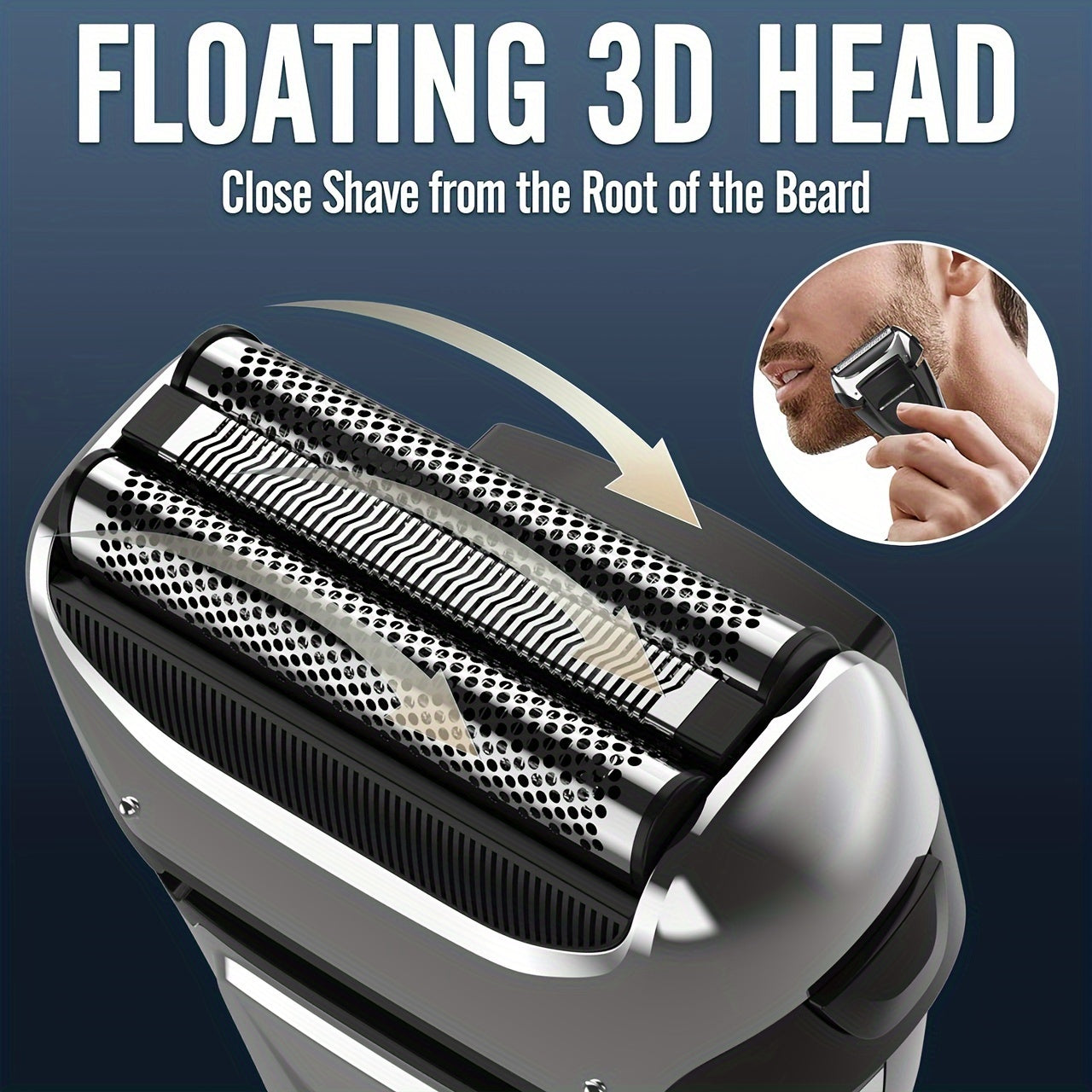 Afeitadora USB portátil con pantalla LCD para hombres