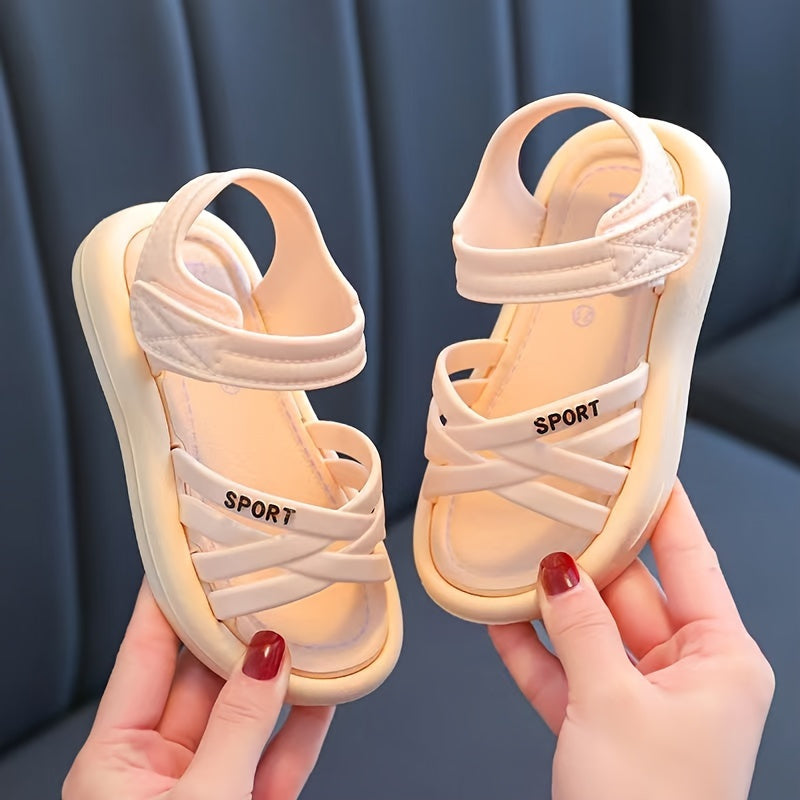 Girls Summer Princess Sandals 2025 PVC Heart Floral Korean Style Beach Casual