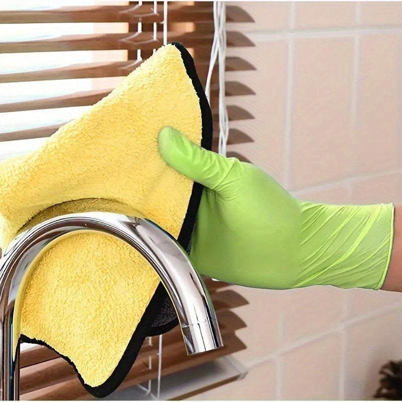 Green Nitrile Gloves Disposable Pack of 30 50 or 100 for Food Cleaning and DIY