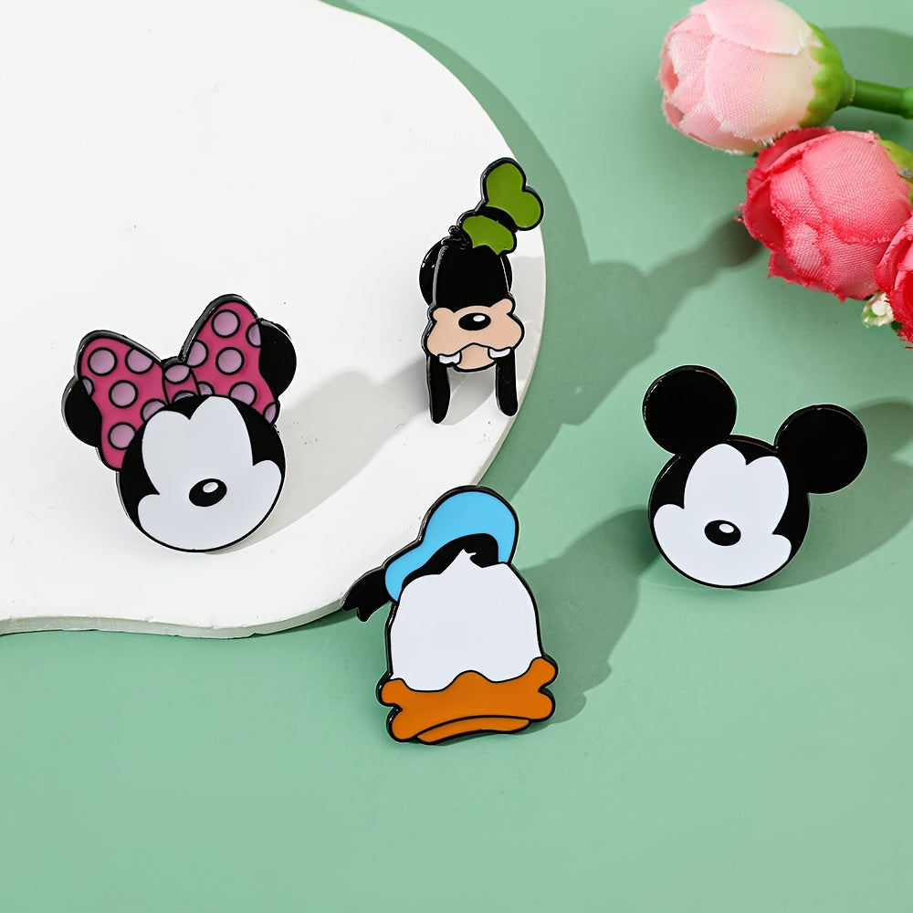 Set of 5 Cartoon Enamel Brooch Pins for Clothes and Bags Irregular Shapes