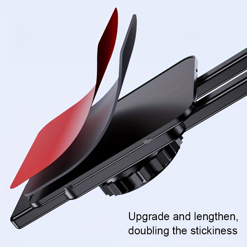 Car Phone Holder Aluminum Alloy Rotatable Scalable Square Dashboard Mount