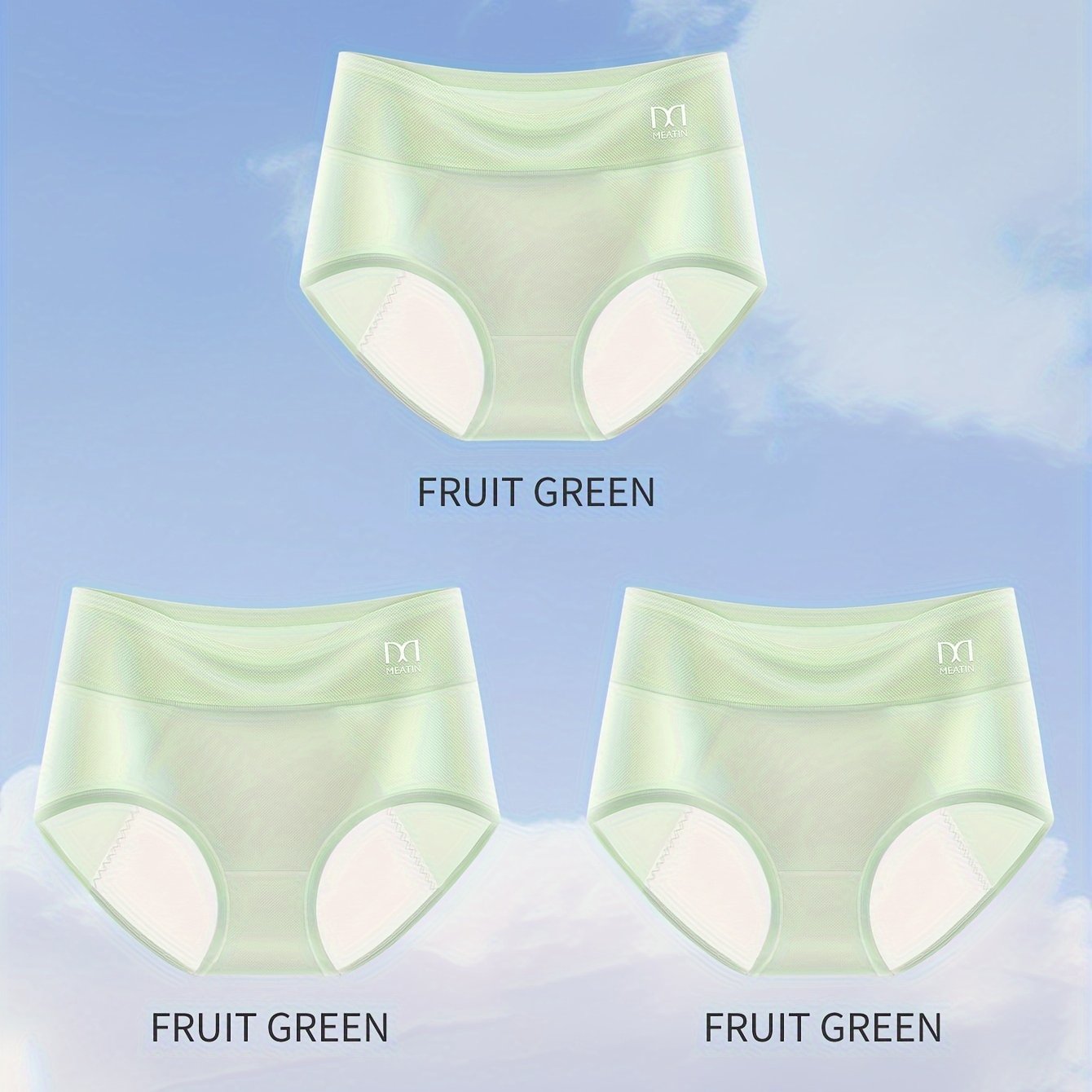 Breathable Ice Silky Menstrual Panties for Women Leak-Proof Postpartum and Period Use 3 Pack
