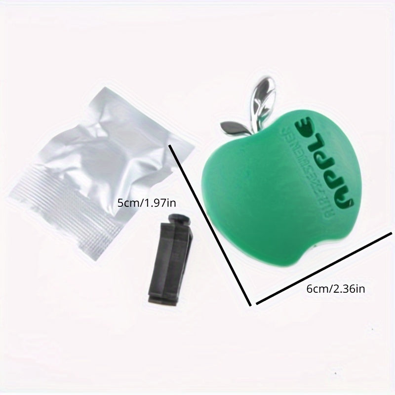 Pink Apple-Shaped Car Air Freshener with Floral Scent and Vent Clip