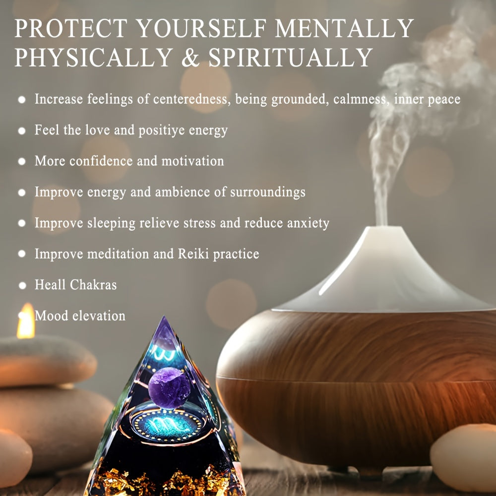 Ручная работа. Пирамида энергии оргон с двенадцатью созвездиями для позитивных вибраций