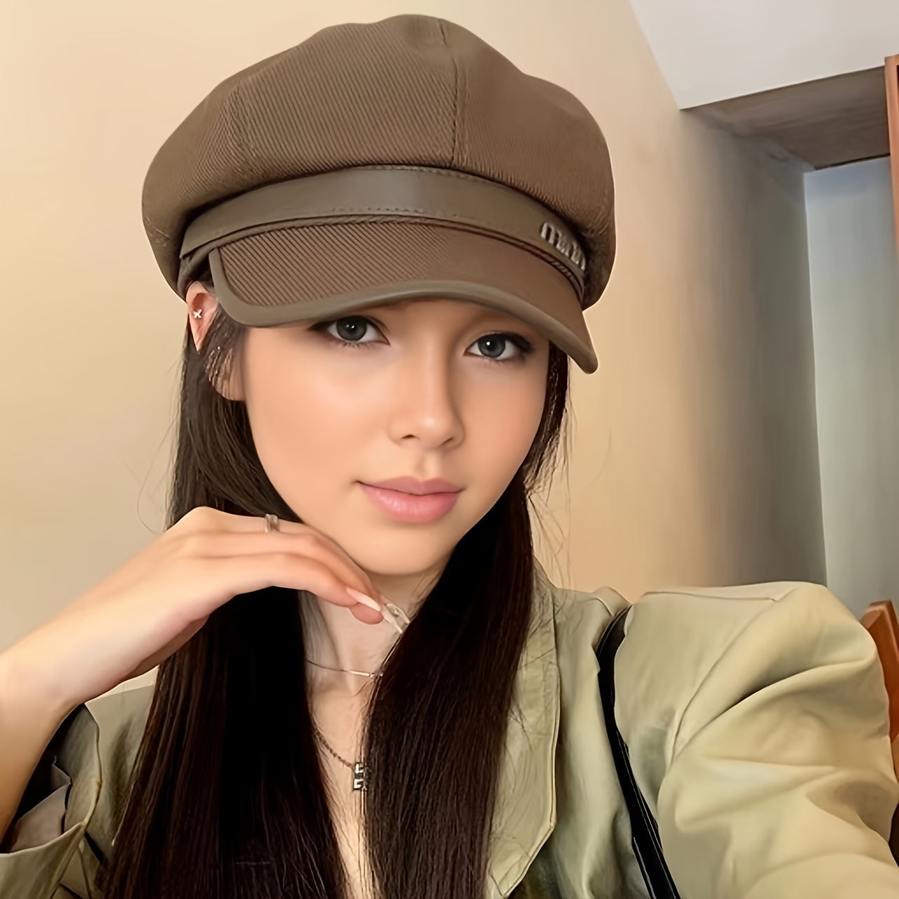 Women's Polyester Baseball Cap Adjustable Packable Casual Vintage Style Knitted Eight Panels