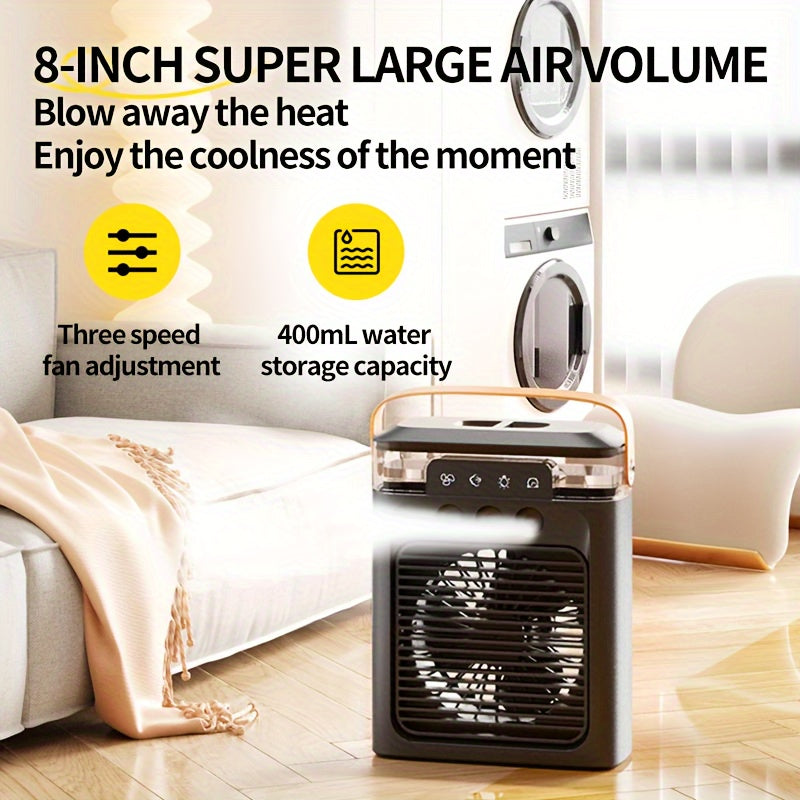 Portable Desktop Silent Fan with Adjustable Speed and 400ml Water Tank