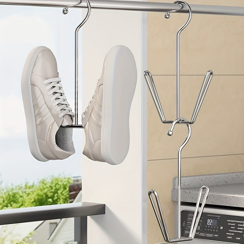 Zanglamaydigan po'latdan yasalgan oyoq kiyim javoni to'plami, 3, 5 yoki 7 qavatli, ichki va tashqi foydalanish uchun quritish tashkilotchisi