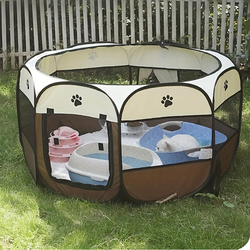 Enclosed Pet Dog and Cat Waiting Box Tent Oxford Cloth Vintage Kennel