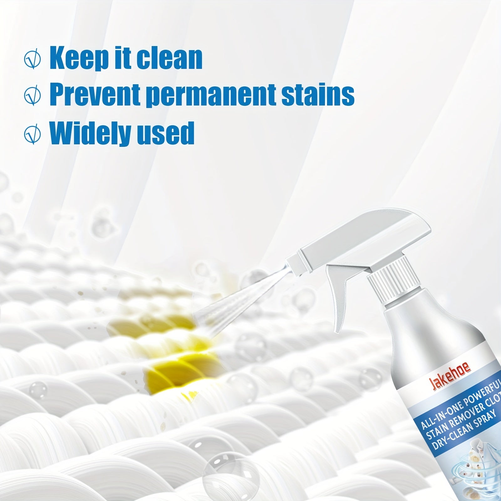 All-in-One Stain Remover Spray for Clothes No-Rinse Grease Dirt Cleaner