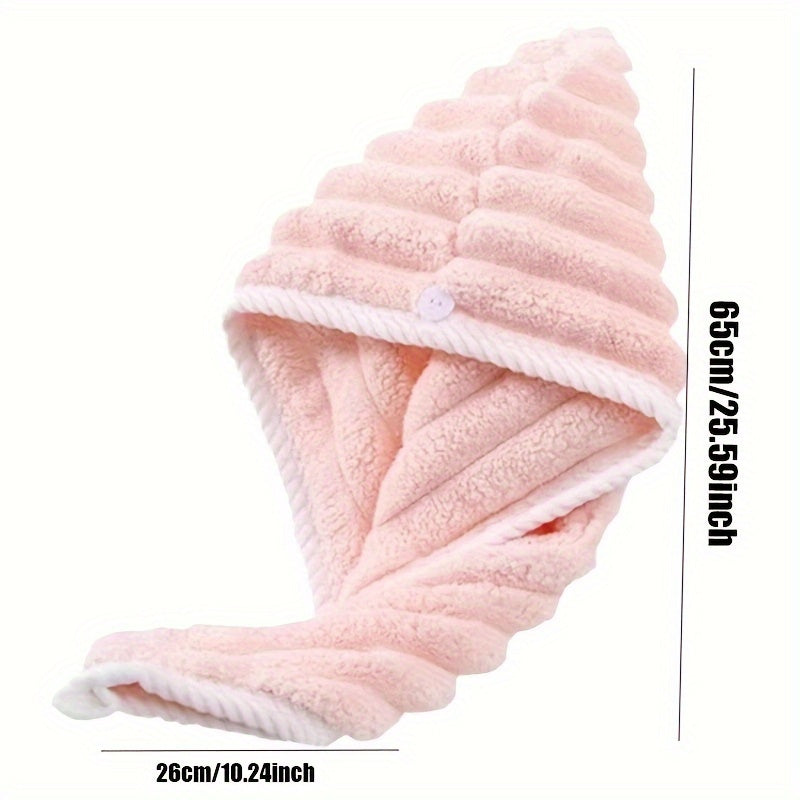 Ayollar uchun soch quritish shapkasi, super singdiruvchi tez quriydigan sochiq va ikki qatlamli dush shapkasi.