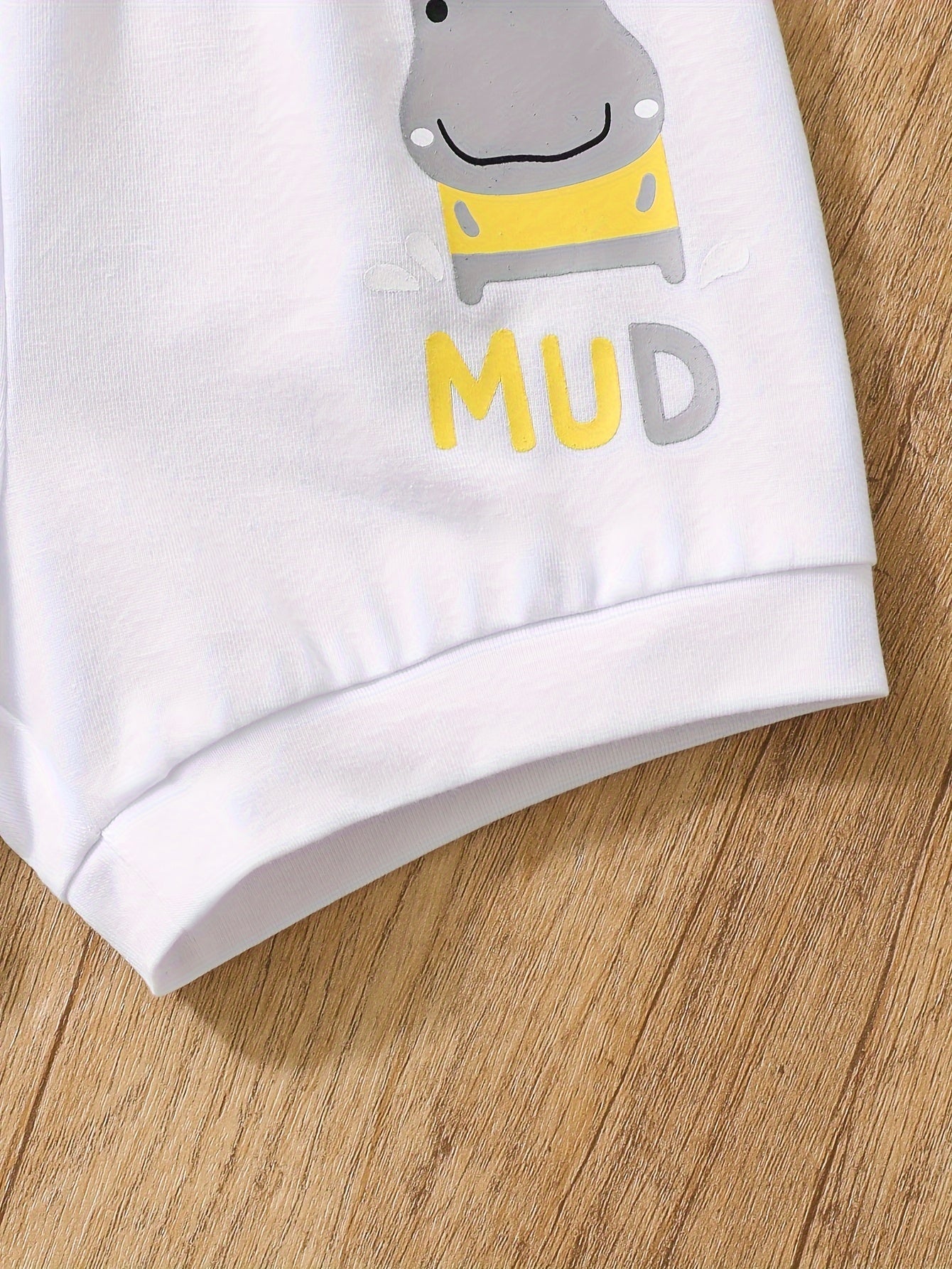 Baby Boy Summer Clothing Set 4 Pieces Cartoon Hippo Tank Top Shorts Toddler