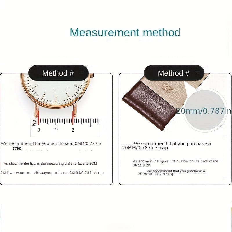 Genuine Leather Watch Bands 12mm 18mm 20mm 22mm Compatible with Smartwatches