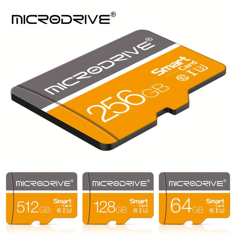 Turli o'lchamlarda (4GB, 8GB, 16GB, 32GB, 64GB, 128GB, 256GB) mavjud bo'lgan yuqori tezlikdagi to'q sariq-siyoh rangli mikro mini TF SD karta, Class 10 TF U3 mosligi bilan va SD adapteri bilan birga.