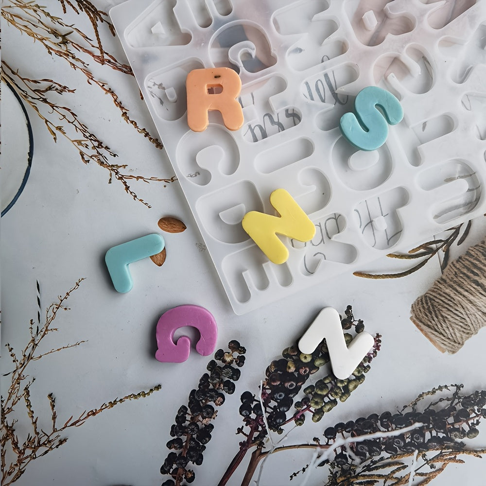 Silicone Alphabet Cake Mold 26 Letters for Chocolate Ice Candy Baking Tool