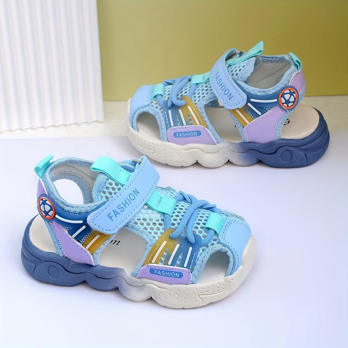 Kids Breathable Mesh Sandals with Secure Fastening for Summer