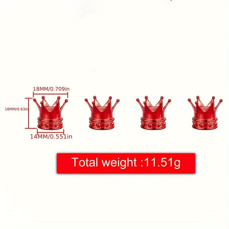 Universal Car Tire Valve Caps Crown Decoration Motorcycle Bicycle Accessory