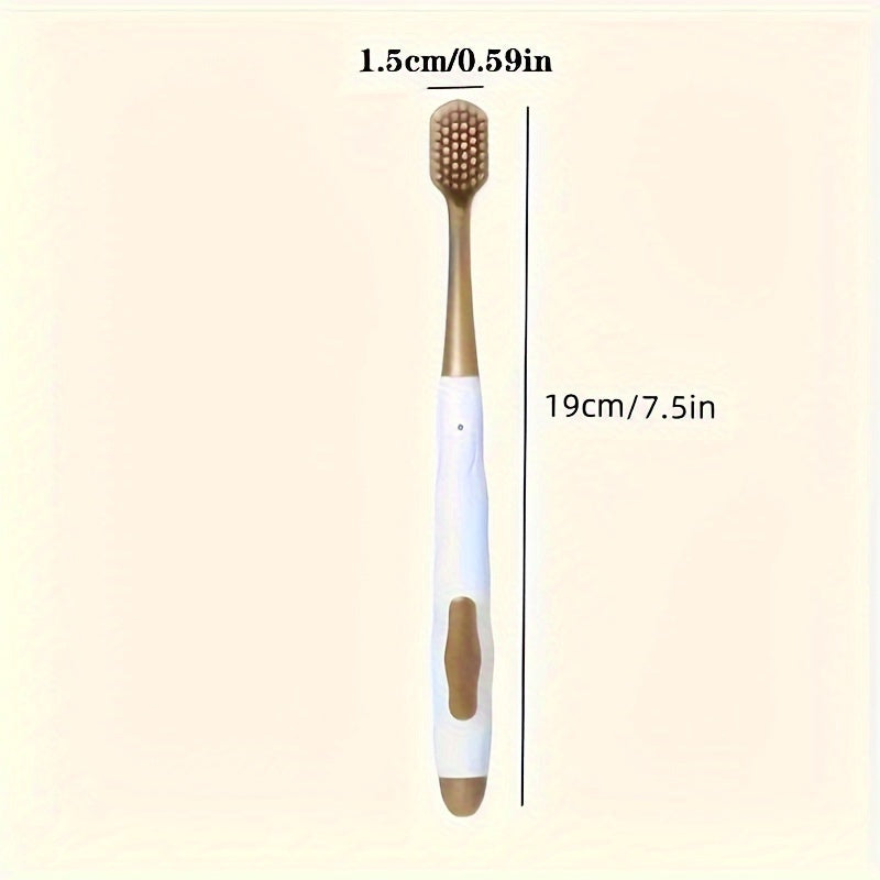 6-Pack Soft Microfiber Bristle Adult Toothbrushes Full-Size Head Gum Care Plaque Removal