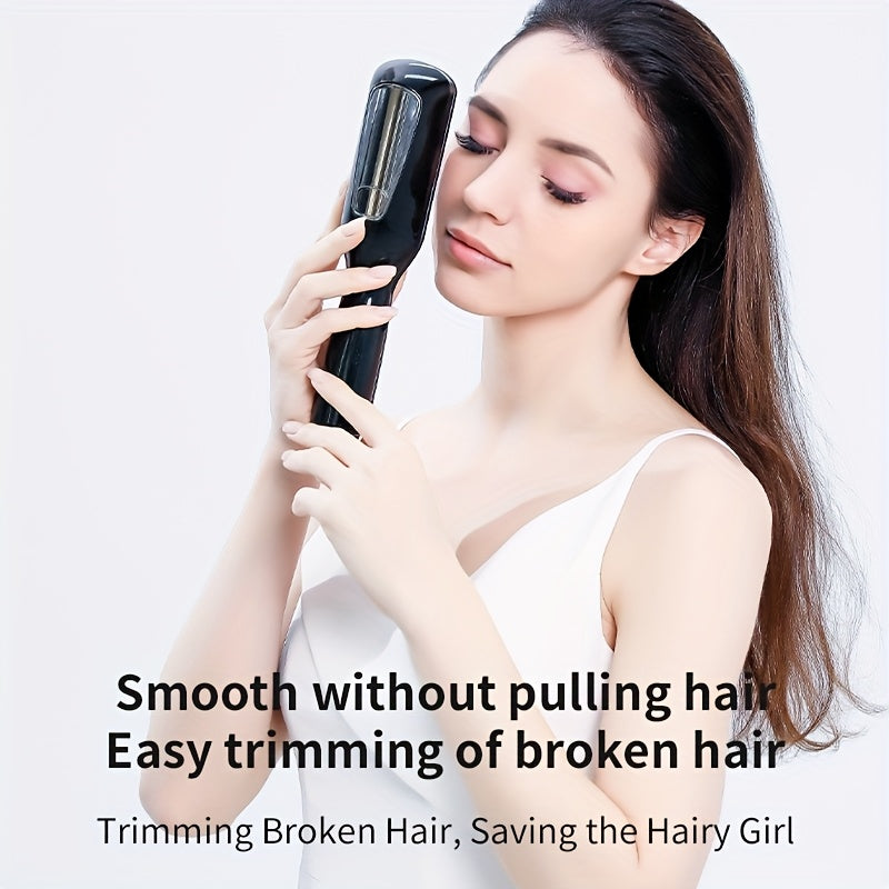 Wireless hair split end trimmer with USB charging for smooth cut